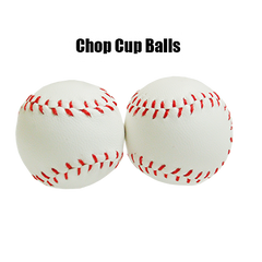 Chop Cup Balls Large White Leather (Set of 2) by Leo Smetsers - Trick