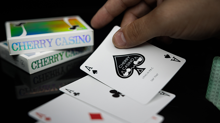 Cherry Casino Sands Mirage (Holographic) Playing Cards – Magic