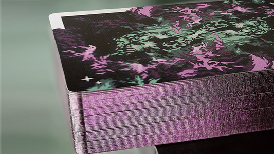Gilded Nebula Stellar Purple Playing Cards(purple star)