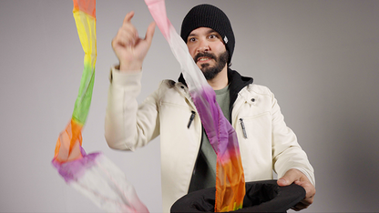PRO SILK LARGE RAINBOW STREAMER 16 foot X 2.5 inch by Murphy's Magic