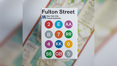 WHITE EDITION FULTON STREET MTA PLAYING CARDS (1972 VIGNELLI MAP EDITION)