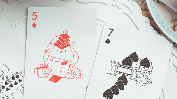 Diary of Kitten and Puppy - Puppy Pink Edition Playing Cards