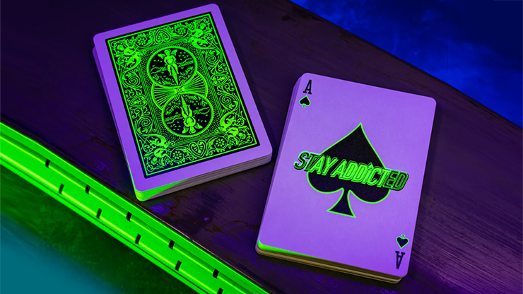 Bicycle Neon Rider Back Green-Glo Deck Playing Cards – Magic