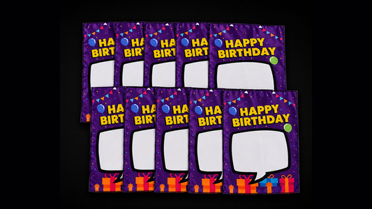 Birthday Silk Surprise REFILL (10 Silks) by PlayTime Magic DEFMA (Purple)