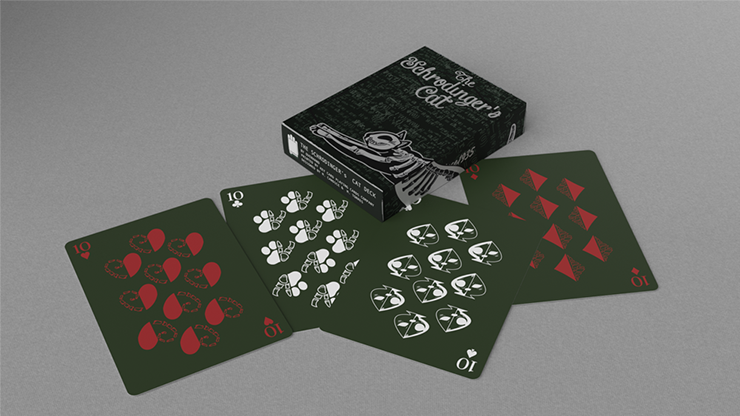 Schrodinger's Cat: Alive Green Edition Playing Cards