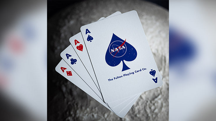 NASA HOLOGRAPHIC FOIL "MEATBALL" LOGO PLAYING CARDS