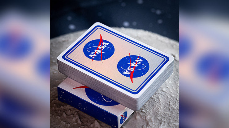 NASA HOLOGRAPHIC FOIL "MEATBALL" LOGO PLAYING CARDS