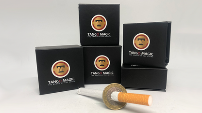 Cigarette Thru Coin Two Sides 1 Euro by Tango - Trick (E0063)