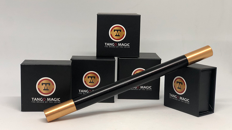 Mini Magic Wand in Black (W004) (with gold tips) by Tango -Trick