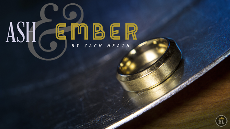 Ash and Ember Gold Beveled Size 8 (2 Rings) by Zach Heath - Trick