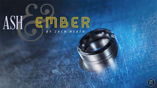 Ash and Ember Silver Beveled Size 12 (2 Rings) by Zach Heath - Trick