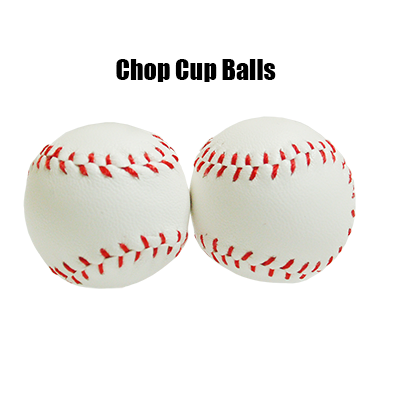 Chop Cup Balls Large White Leather (Set of 2) by Leo Smetsers - Trick