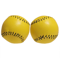 Chop Cup Balls Yellow Leather (Set of 2) by Leo Smetsers - Trick