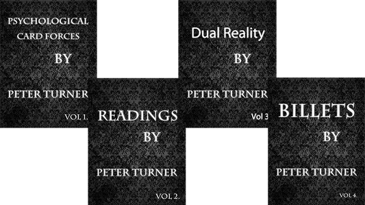 4 Volume Set of Reading, Billets, Dual Reality and Psychological Playing Card Forces by Peter Turner - ebook