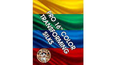 Pro 16 Inch Color Transforming Silks by Big Guys Magic - Trick