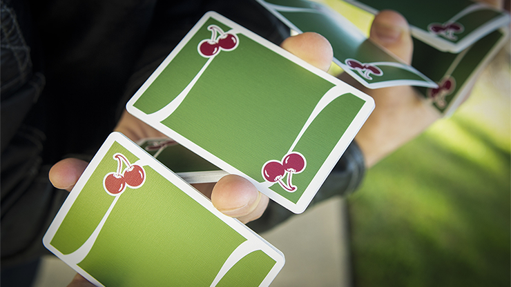 Cherry Casino (Sahara Green) Playing Cards by Pure Imagination Projects