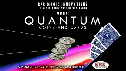 Quantum Coins (US Quarter Blue Card) Gimmicks and Online Instructions by Greg Gleason and RPR Magic Innovations