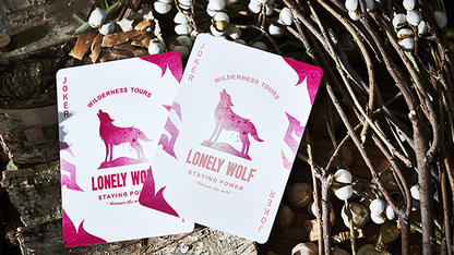 Lonely Wolf (PINK) Playing Cards by Bocopo