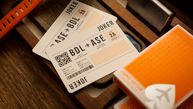 Lounge Edition in Hangar (Orange) by Jetsetter Playing Cards