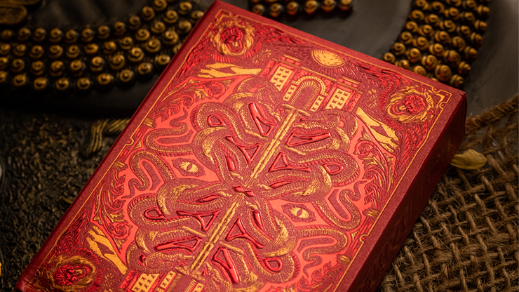 Babylon (Ruby Red) Playing Cards by Riffle Shuffle