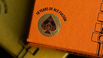 ACE FULTON'S 10 YEAR ANNIVERSARY SUNSET ORANGE PLAYING CARDS