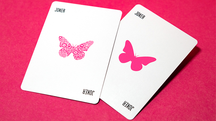 Butterfly Worker Marked Playing Cards (Pink) by Ondrej Psenicka