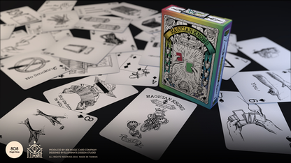 Magician Knows Playing Cards V1 (Black and White) by Alan Wong