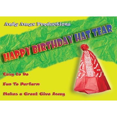 Happy Birthday Hat Tear by Andy Amyx - Trick