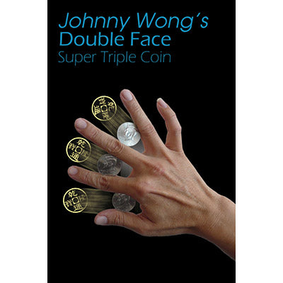 Double Face Super Triple Coin (with DVD) by Johnny Wong - Trick